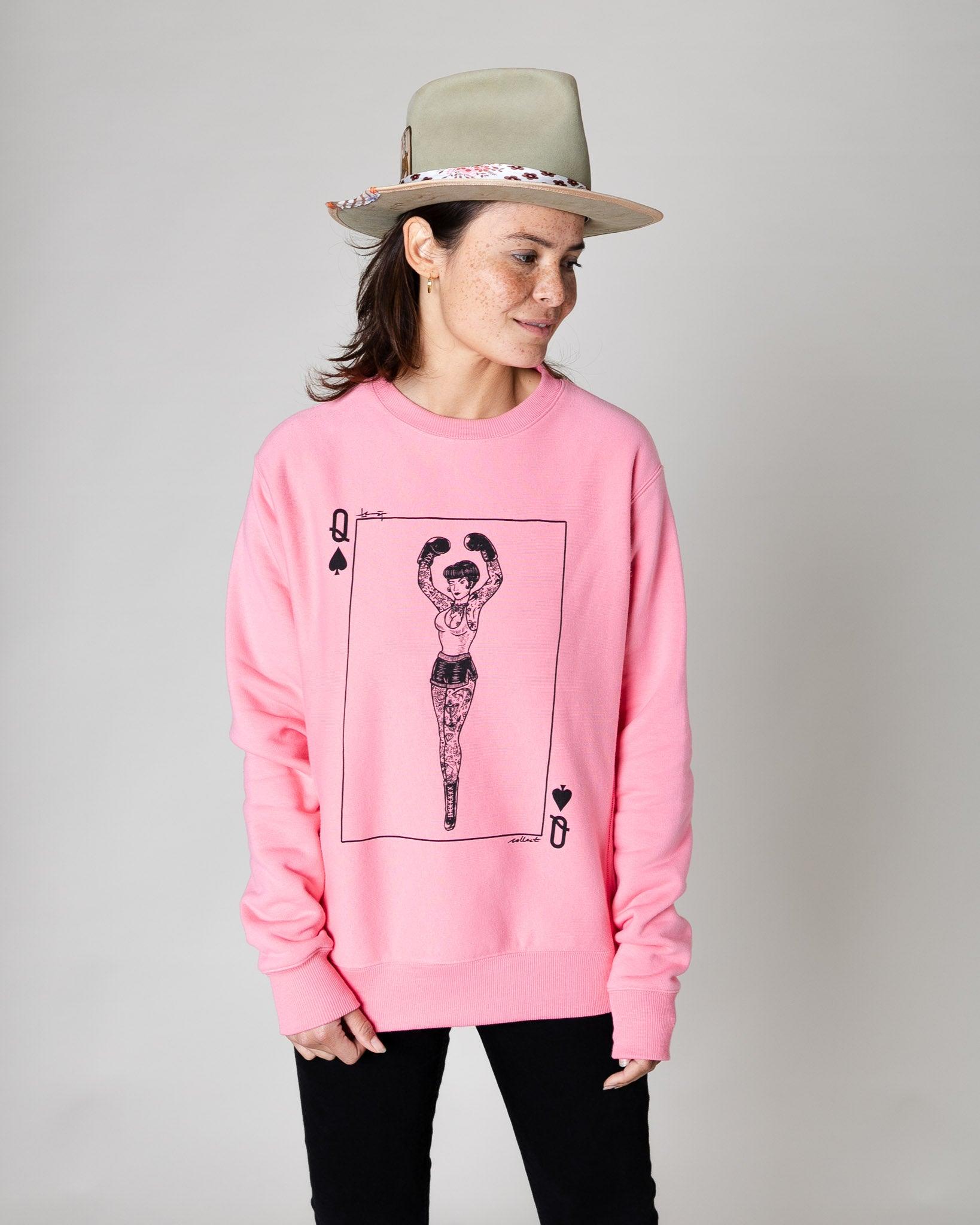 Pull Reine de Boxe Rose