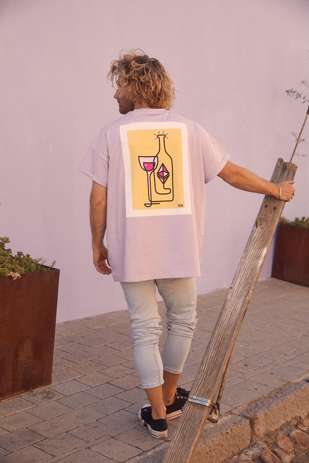 Wine Oversized Tee Lila
