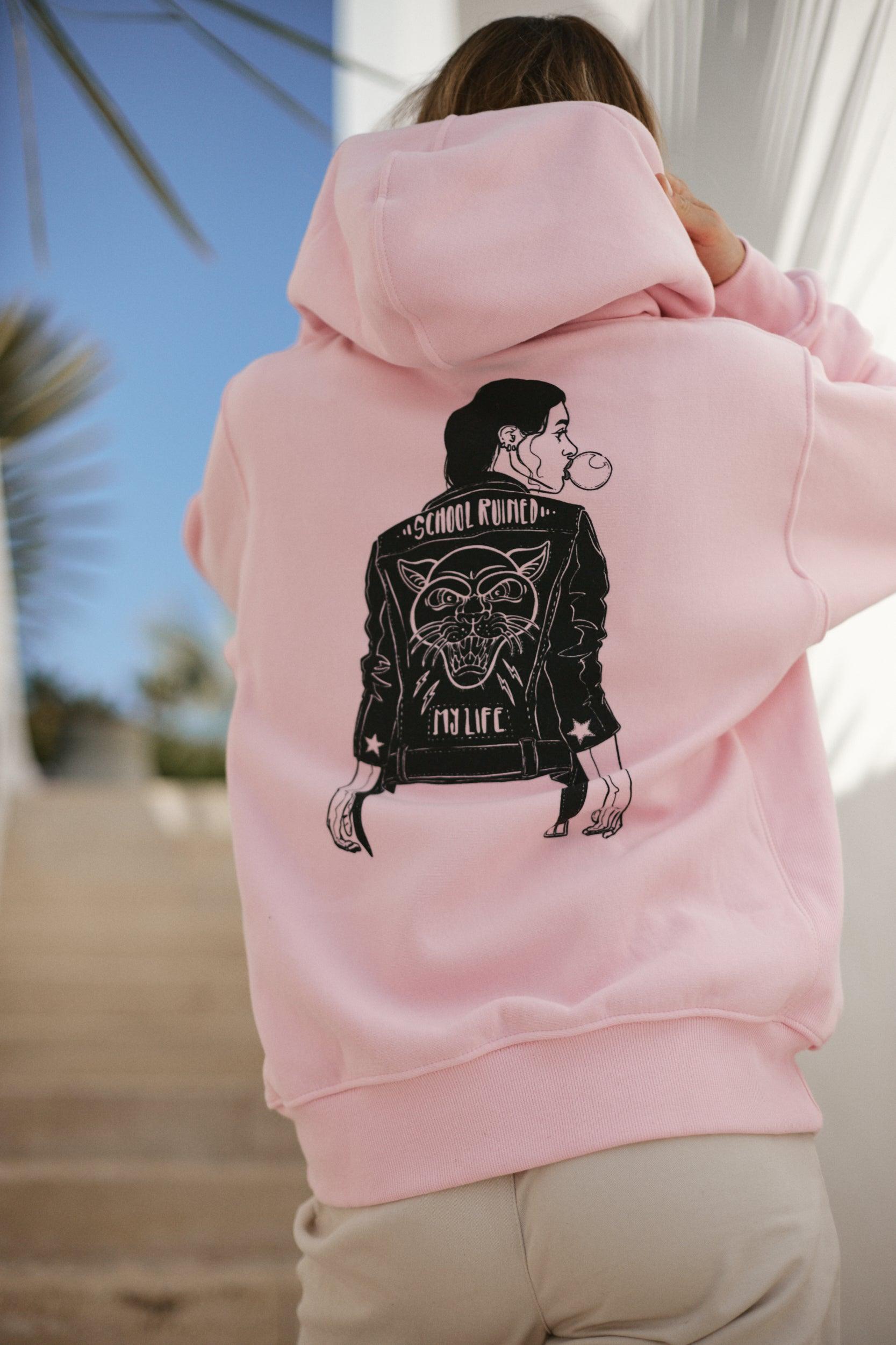 Die Schule hat mein Leben zerstört Hoodie Pink