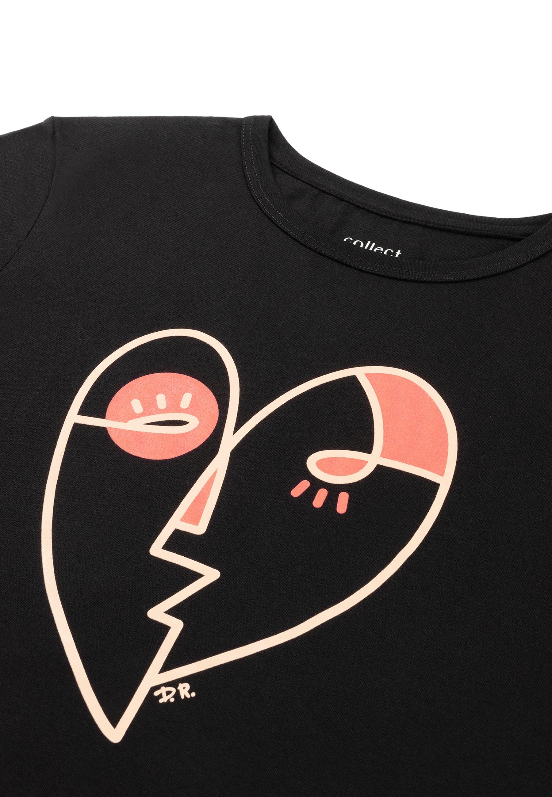 T-shirt Coeur Noir