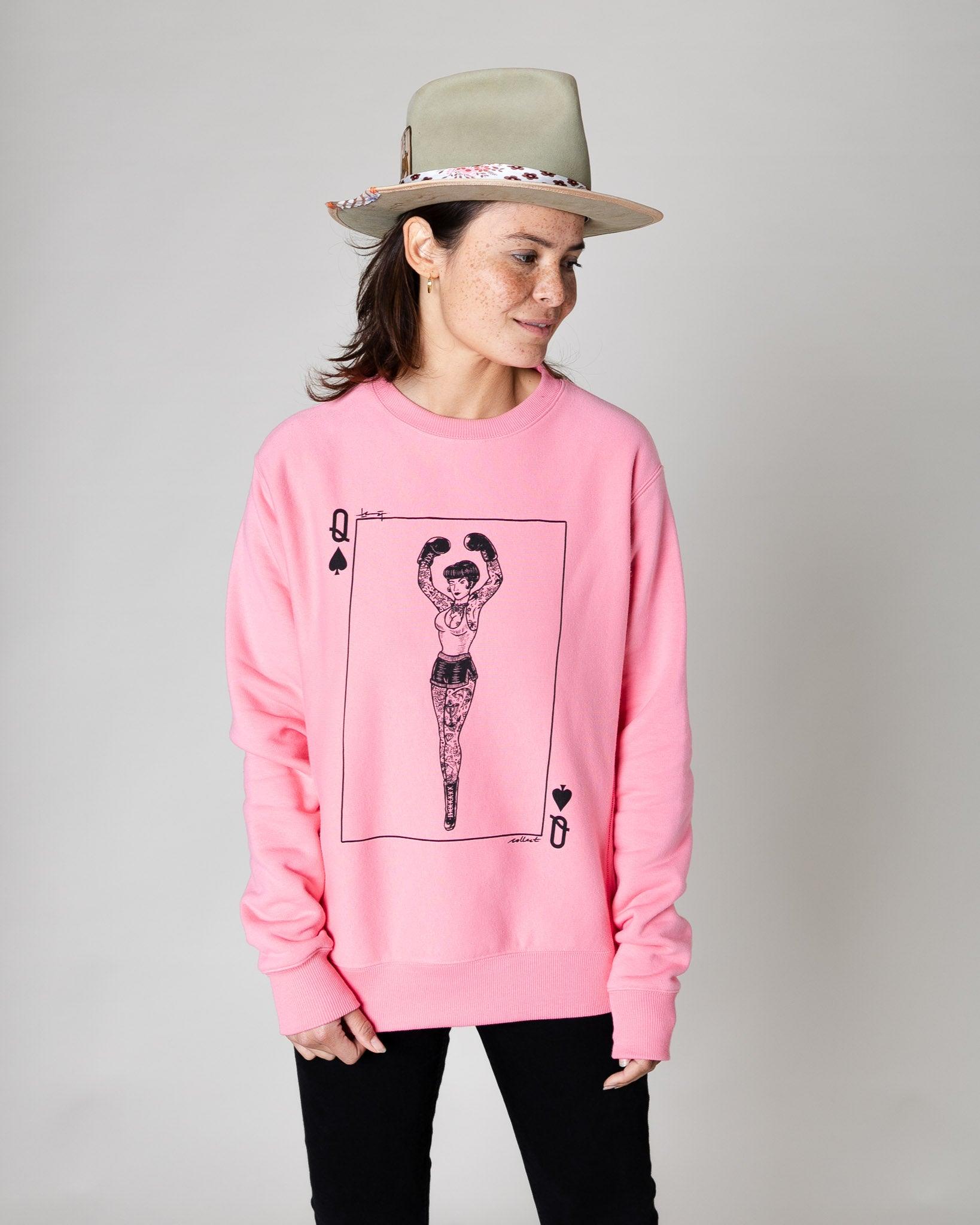 Pink di maglione regina della boxe