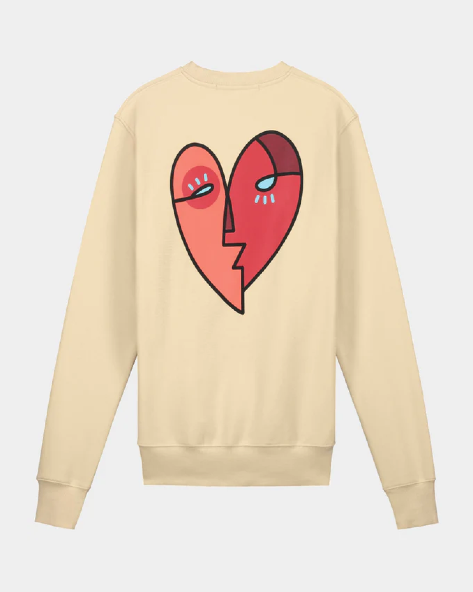 Sweater de corazón gamuza