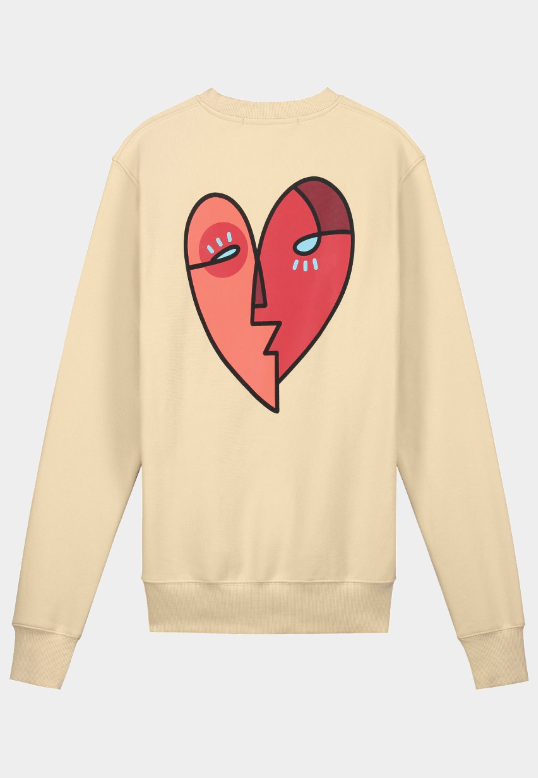 Sweater de corazón gamuza