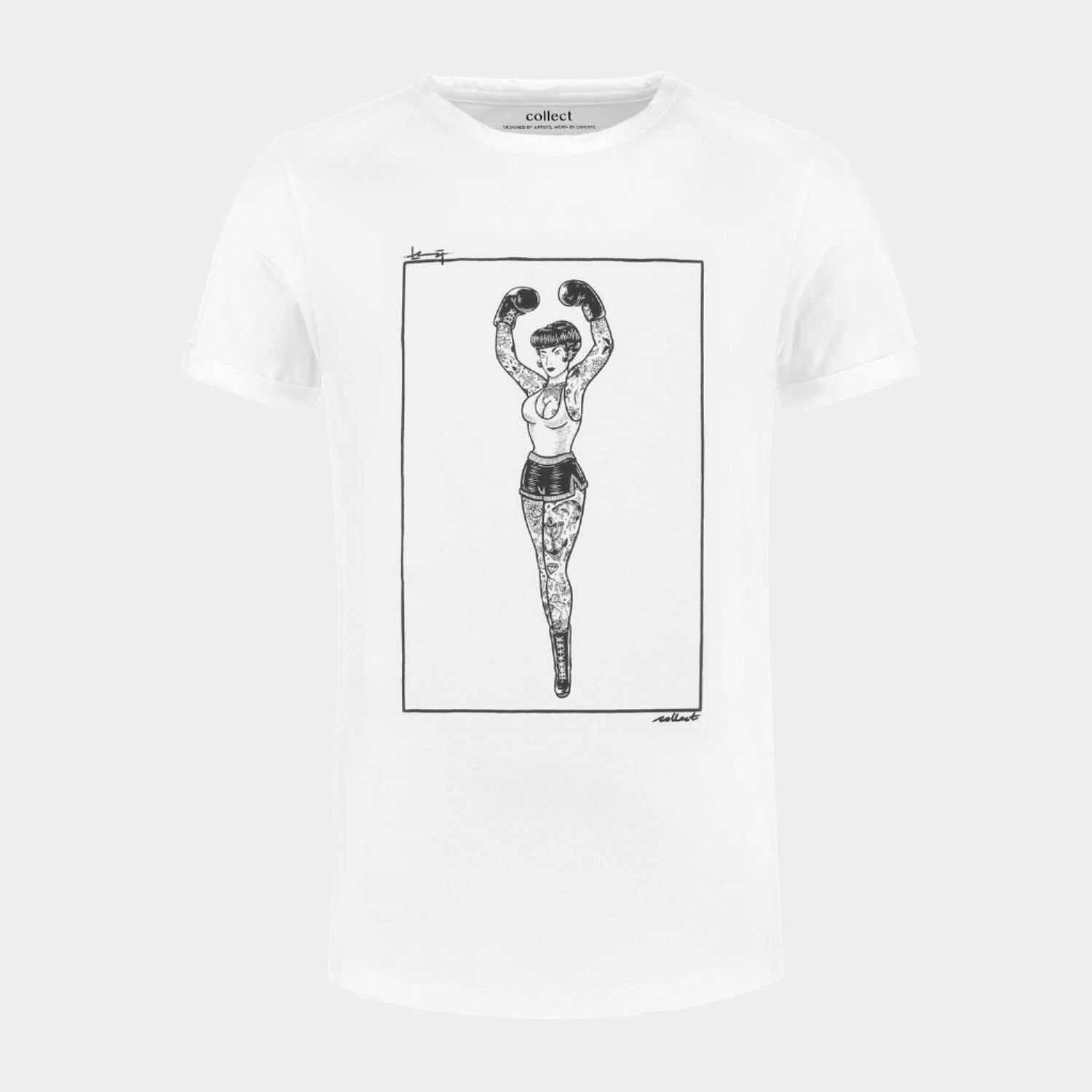 Tee-shirt Boxer Femme Blanc